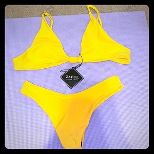 Yellow Zaful thong bikini. Never worn before!